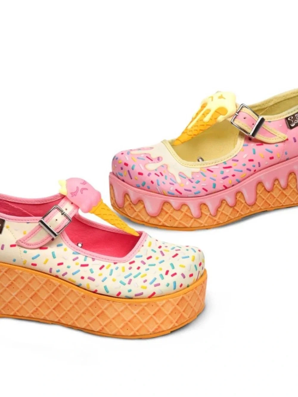 Hot Chocolate Designs Platform Mary Jane Shoes Size 8